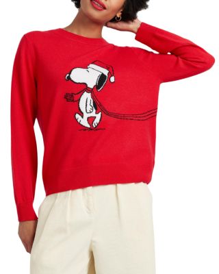 Chinti & Parker Women's Wool Cashmere Holiday Snoopy Sweater