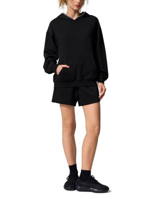  SILKERRY Oversized Seamflow Douceur Stand Collar with Half-Zip Hoodie