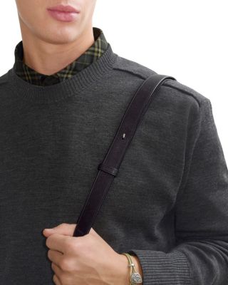  Leather B Shield Bracelet