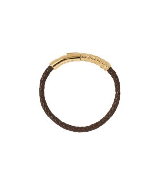 Leather Check Bracelet