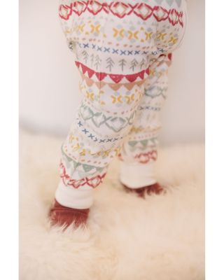 Unisex Fair Isle Ribbed Footless Sleeper - Baby