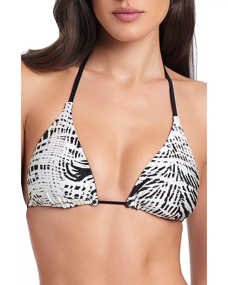 Red Carter Reversible Classic Triangle Bikini Top