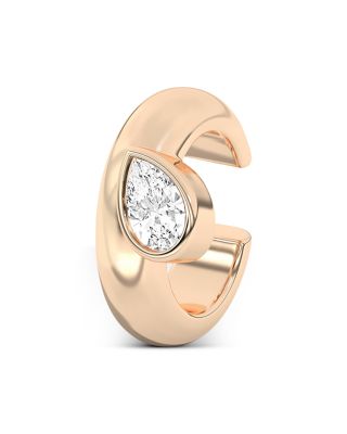 Shahla Karimi From The Luxe Collection Certified Lab Grown Diamond Cloud Ear Cuff With Pear In 14k Yellow Gold, 0.