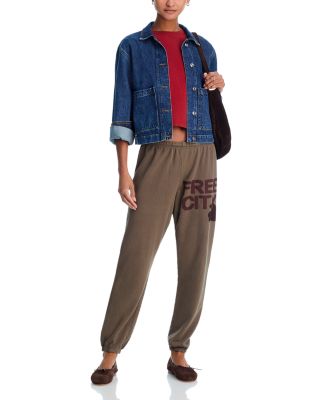 Cotton Logo Sweatpants in Eggplant