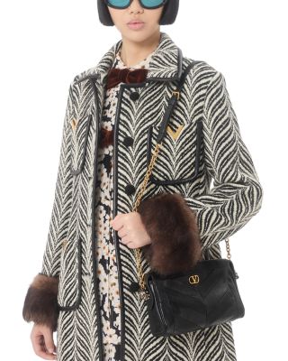 Panthea Small VLogo Leather Shoulder Bag 