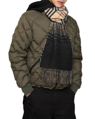 Gradient Check Cashmere Scarf