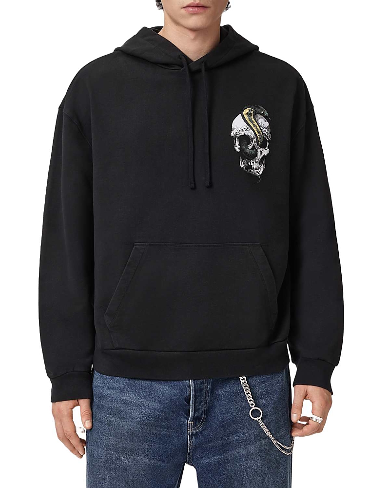 Allsaints Snakehead Graphic Pullover Hoodie