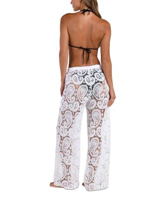 Geraldine Paisley Crochet Cover-Up Pants