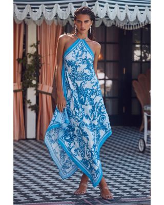 Elise Baroque Halter Dress Swim Cover-Up 