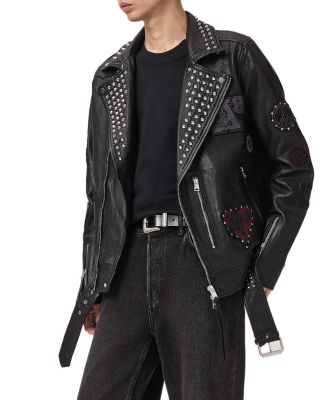 Cole Studded Leather Biker Jacket
