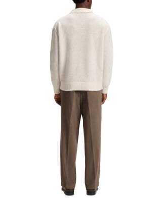 Hadone Relaxed Fit Wool Polo Sweater