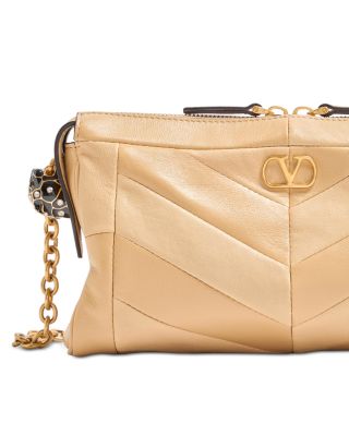 Panthea Small VLogo Leather Shoulder Bag 