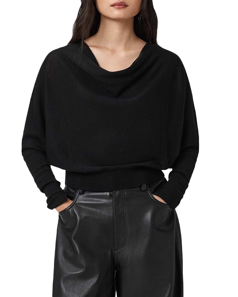 Allsaints Ridley Merino Wool Cowl Neck Sweater