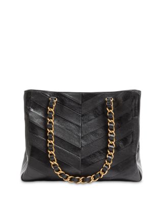 Laseine VLogo Leather Tote Bag