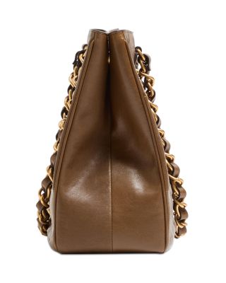 Laseine VLogo Leather Tote Bag