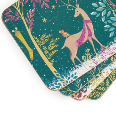 Sara Miller Woodland Tales Coasters, Set of 4