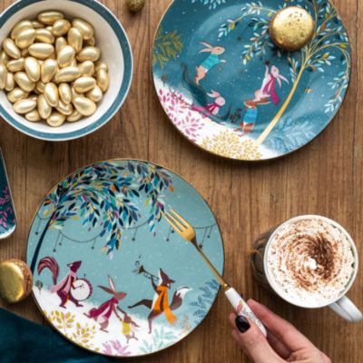 Sara Miller Woodland Tales Assorted Plates, Set of 4
