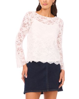 Lace Flare Sleeve Top