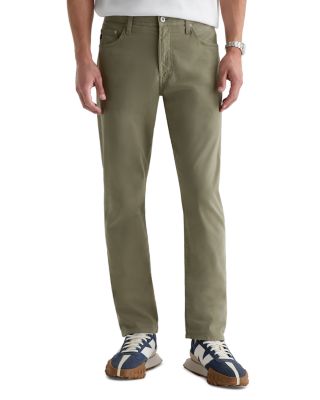 Everett Slim Straight Fit Twill Pants in Dusty Sage
