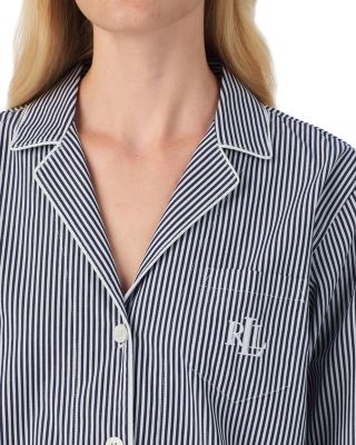 Long Sleeve Notch Collar Long Pant Pajama Set