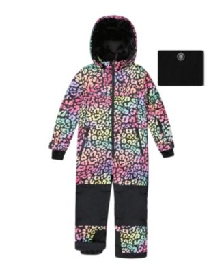  Unisex One-Piece Leopard Teknik Snowsuit