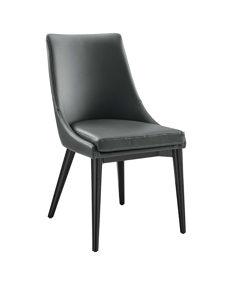 Modway Viscount Vinyl Dining Chair In Black