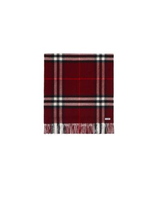 Wide Check Cashmere Scarf