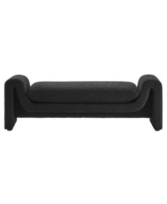 Waverly Boucle Fabric Bench