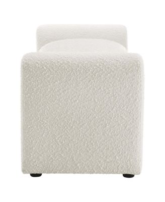 Waverly Boucle Fabric Bench