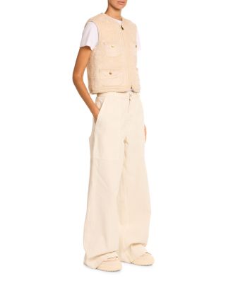 Mimosas Braided Trim Teddy Down Vest