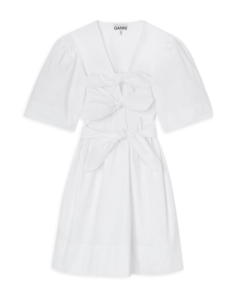 Ganni Stretch Cotton Mini Dress