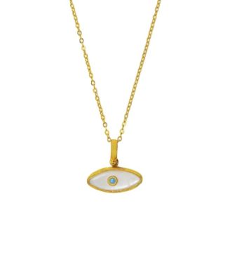 Aretha Mother Of Pearl Eye Pendant Necklace