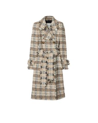 Check Boucle Coat