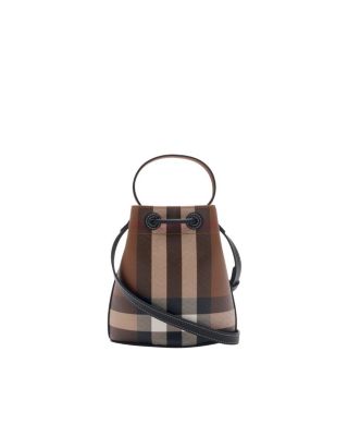 Mini Check Bucket Bag