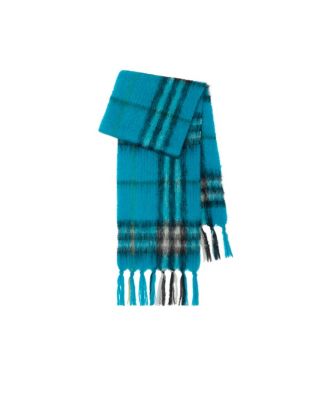  Check Mohair Wool Scarf