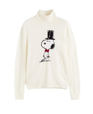  Women's Wool Cashmere Top Hat Snoopy Sweater