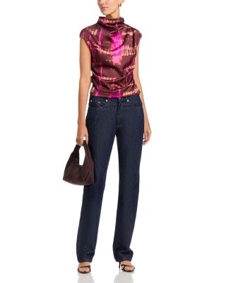 Avery Satin Print Top