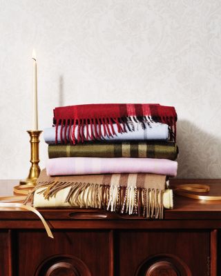 Check Cashmere Scarf