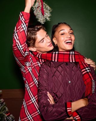 Narrow Check Cashmere Scarf - Exclusive