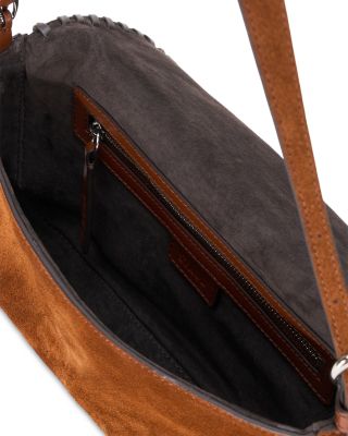 Harlow Suede and Leather Shoulder Bag