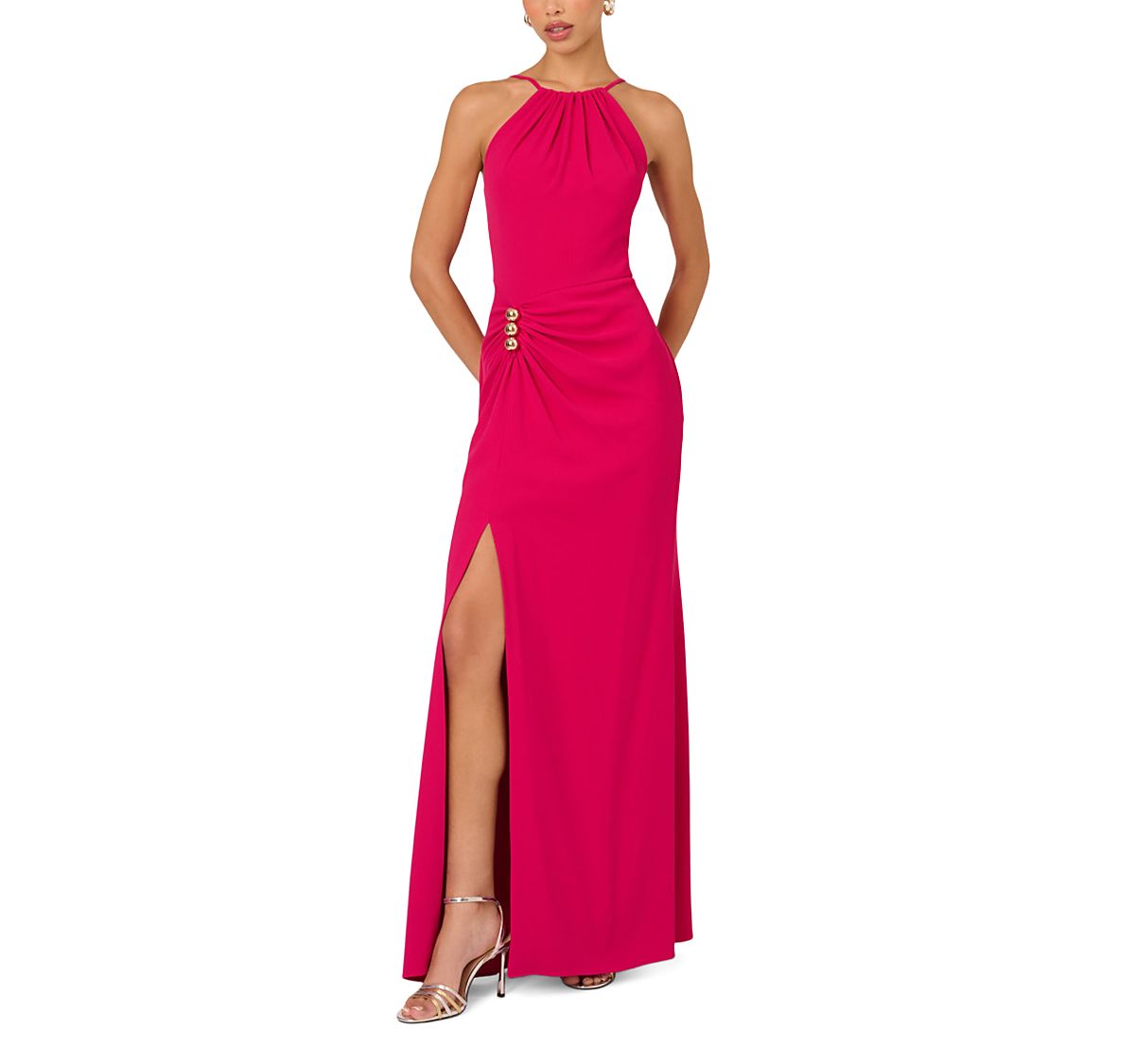 Adrianna By Adrianna Papell Crepe Bi Stretch Dress
