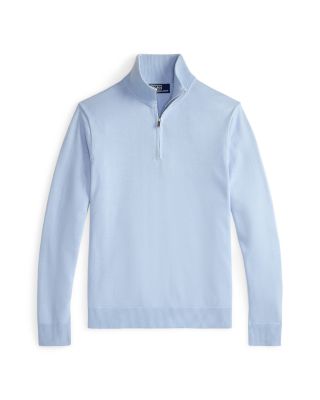 Cotton Quarter Zip Mockneck Sweater