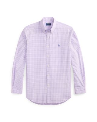 Classic Fit Gingham Stretch Poplin Shirt