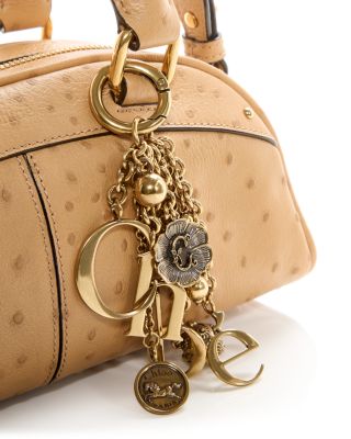 Small Stippled Leather Bowling Bag