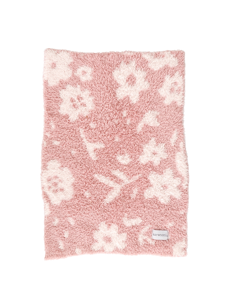 Saranoni Double Layer Bamboni Mini Blanket In Pink