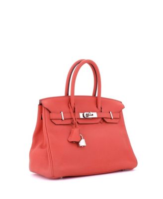 Birkin 30 Handbag Pink Clemence with Palladium Hardware