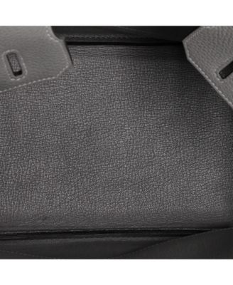 Birkin 30 Handbag Grey Clemence with Palladium Hardware