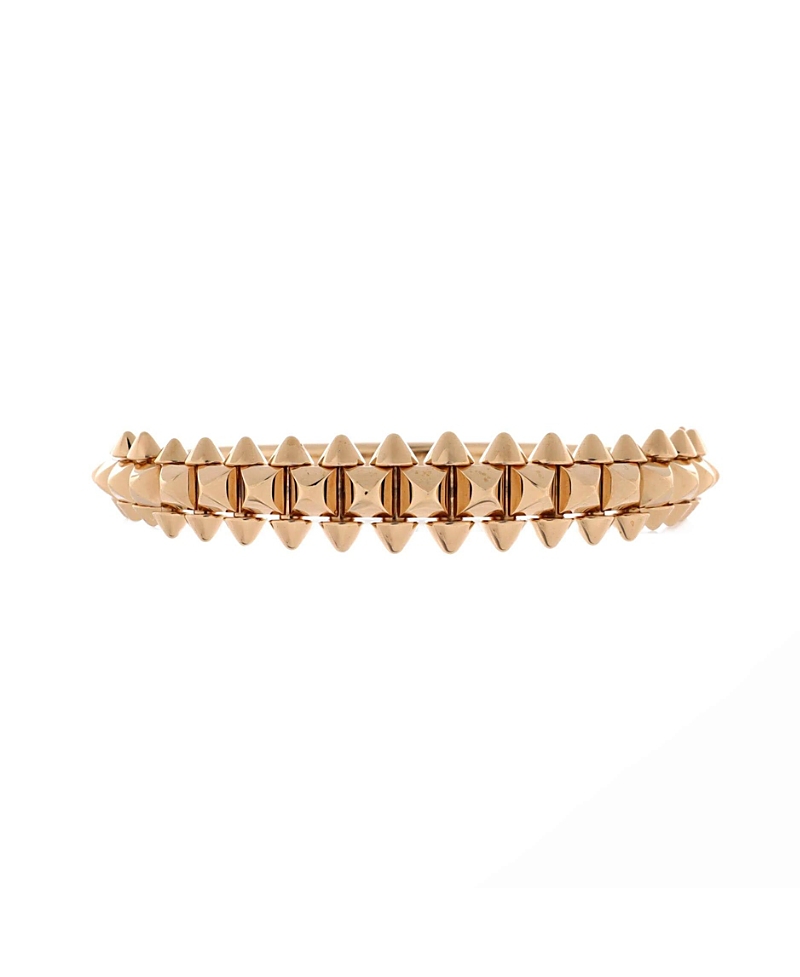 PRE-OWNED CARTIER Pre-owned Cartier Large Clash De Cartier Bangle Bracelet 18k Rose Gold In Pink