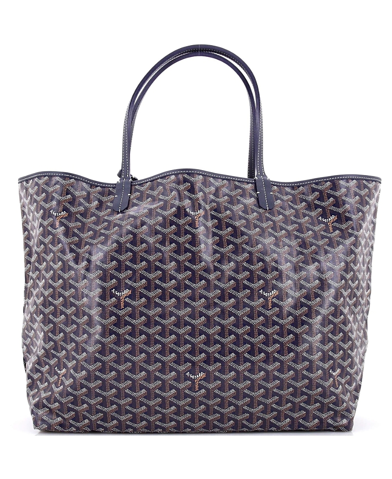 PRE-OWNED GOYARD Pre-owned Goyard Gm Saint Louis Tote Coated Canvas In Blue