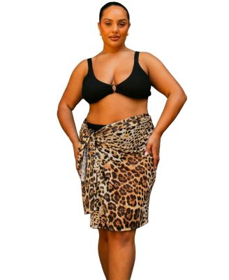 Curve Leopard Print Beach Sarong